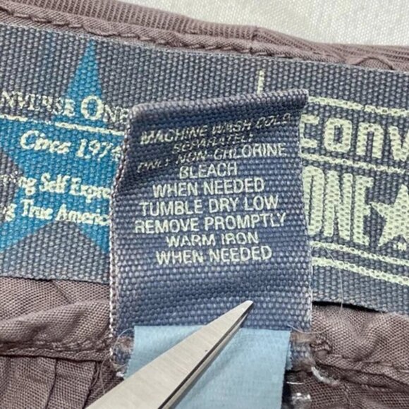 Converse One Star Chino Shorts Women's Size 4 Gray Cuffed Mid Rise Stretch GUC - Picture 3 of 5